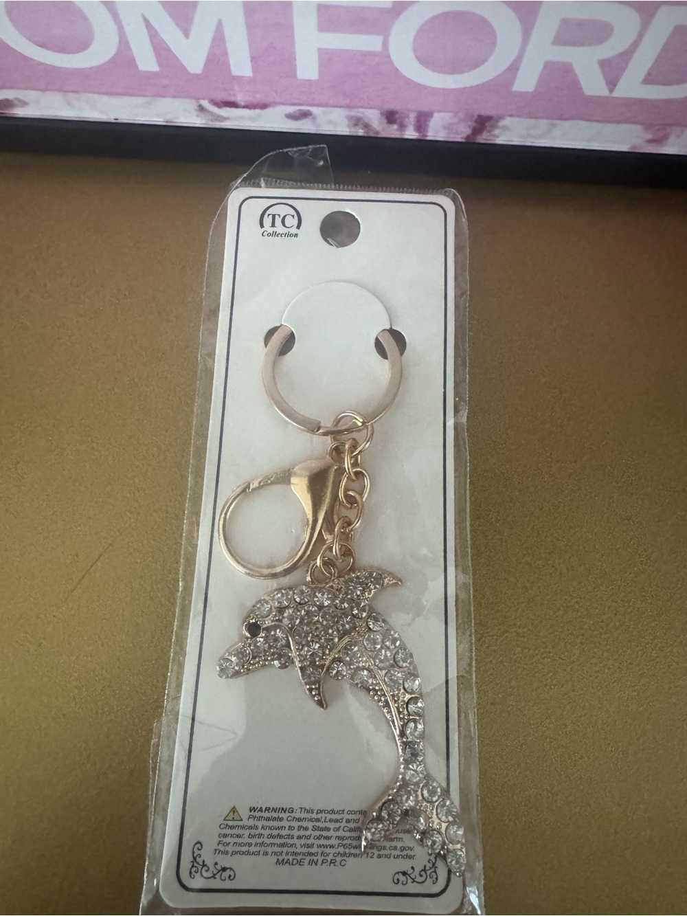 Dolphin Gold Keychain